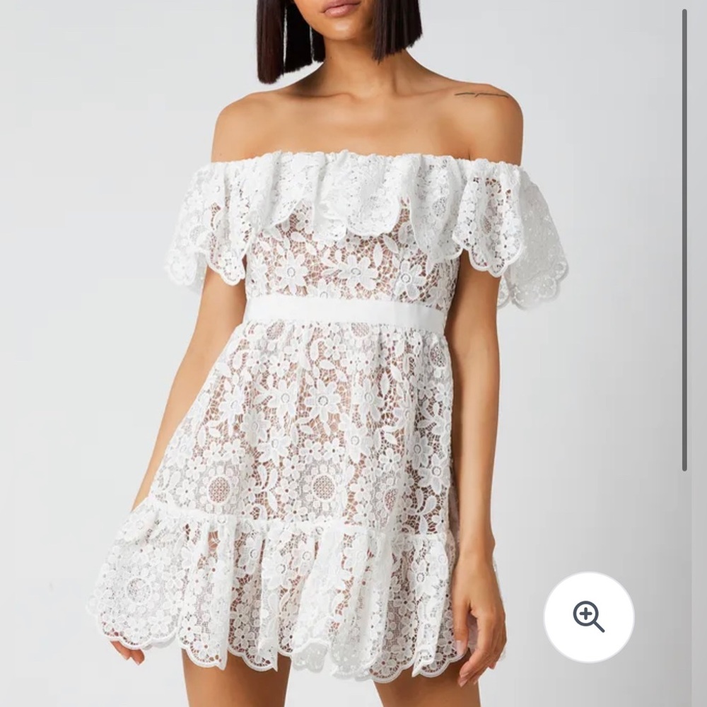 Self-Portrait Women's Guipure Lace Off The Shoulder Dress